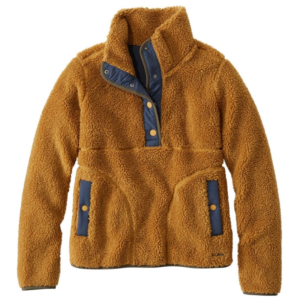 LL Bean sherpa fleece pullover sz Small